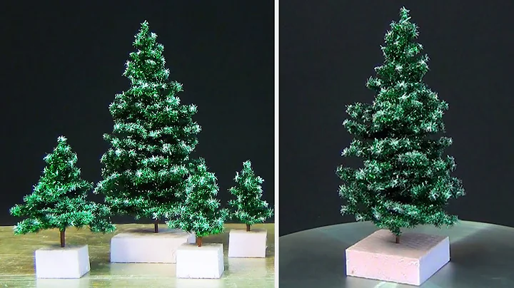 DIY Miniature Christmas Tree using Hairy Wire | How to make a miniature Christmas Winter Tree