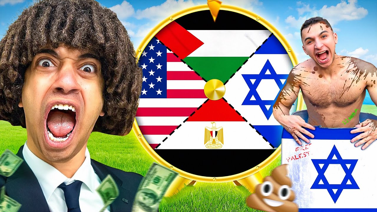 تحدي عجلة الحظ الغامضه بالأعلام (نهايه غير متوقعه) | Mystery Wheel With Flags Challenge