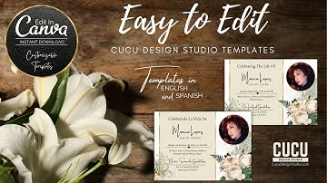 CANVA Funeral Invite Template Card | Easy to edit | FAC108