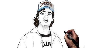 How To Draw Dustin | Step By Step | Stranger Things 4