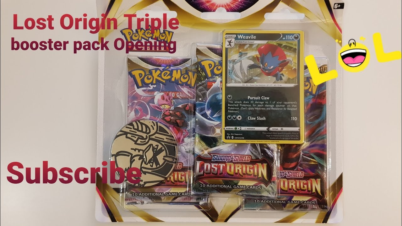 Pokemon Lost Origin Triple booster pack Opening 👍 - YouTube