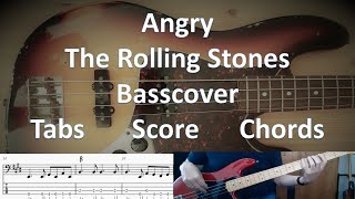 The Rolling Stones Angry Bass Cover Tabs Score Notation Chords Transcription