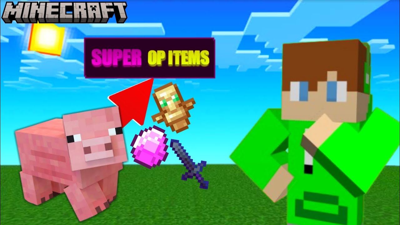 Minecraft, But Pig Drops Op Items...