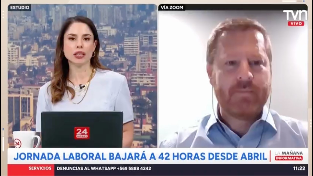 Entrevista 24 horas acerca de la implementación de las 40 horas laborales en Chile