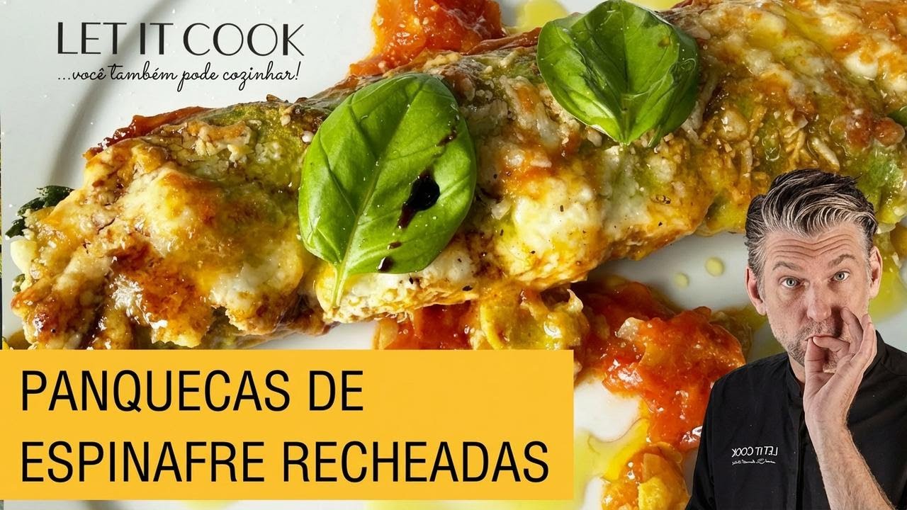 Panquecas gratinadas de ricota e espinafre