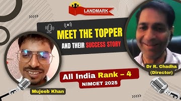 Nimcet 2025 | Rank 4 | Success Story | Mujeeb Khan Toppers Talk | Strategy & Preparation Tips #mca