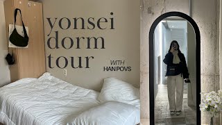 yonsei dorm tour ⊹✩° sk global dorm tour, orientation, animal cafe, yonsei dining hall and campus