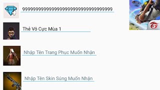 Hướng dẫn Tải Ứng dụng Nhận Thẻ Vô Cực Mùa 1, Kim Cương, Full Skin Súng, Trang Phục FF Miễn Phí OB21