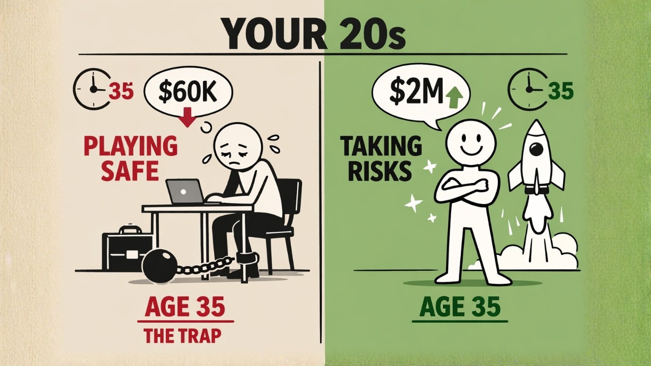 The 20s Trap: Why 'Playing It Safe' Is Your Biggest Risk.