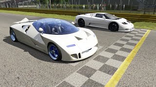 Ford Gt90 Vs Bugatti Eb110 Ss At Monza Road Course