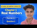 CLASS 10th MATH REAL NUMBER EXERCISE 1.1; QUESTION-3