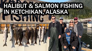 Halibut & Salmon Fishing in Ketchikan, Alaska | We Still Always Find the Sharks 😂