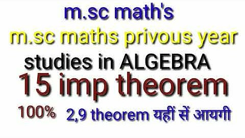 m.sc math
