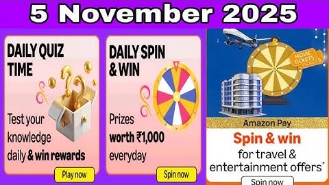 Amazon Daily Quiz Time Answers - 5 November 2025