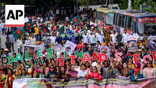 Activists in Bangladesh march through universities to demand end to Israel-Gaza war