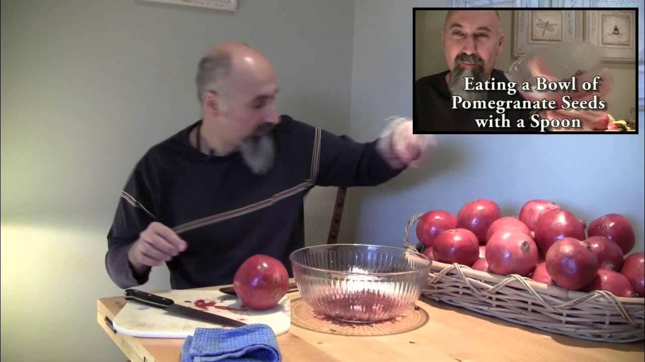 How to Eat Pomegranates Part 1 Two Ways to Eat the Seeds, Tapping Them