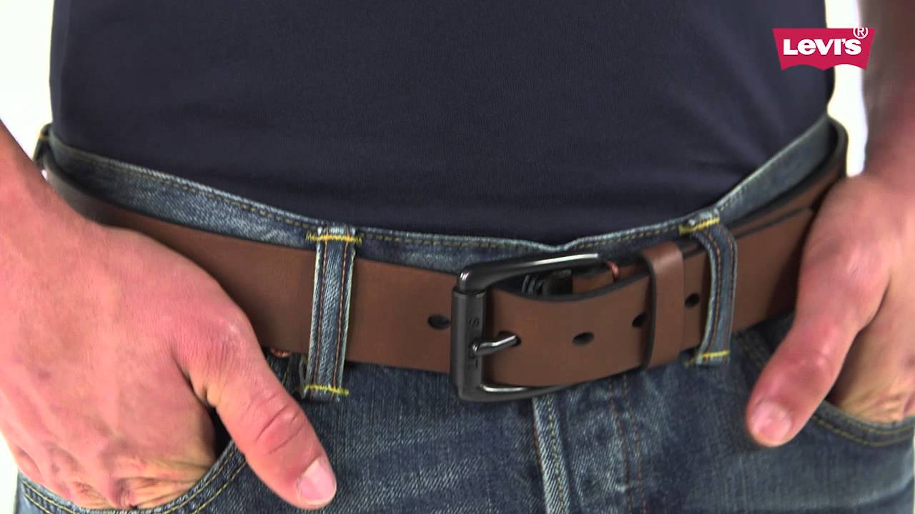 Levi's Belt with Logo Roller Buckle - YouTube
