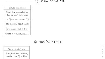 Solving trigonometric equations with the general solution Practice Problems