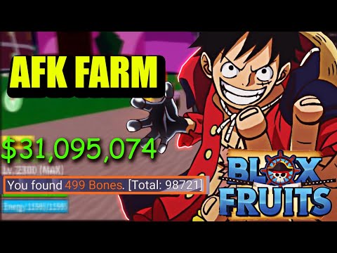 COMO FARMAR MUITO DINHEIRO AFK NO BLOX FRUITS *2023* - ROBLOX