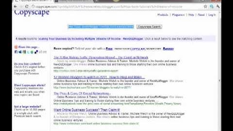 Using Copyscape To Check For Duplicate Content