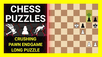 Chess Puzzles to Practice. Themes: Crushing, Pawn endgame, Long puzzle. Learn Chess