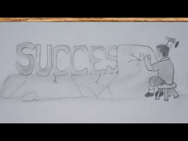 Hard Work Poster Drawing Easy With Pencil
