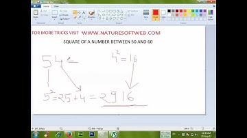 SQUAREOF NUMBER BETWEEN 50 & 60