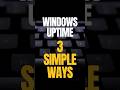 Your PC Might Have Been On for DAYS… Check This! #windows #pctips #techtips #windows11#techhack