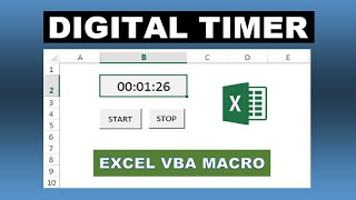 Excel Simple Digital Clock Timer VBA Macro screenshot 4