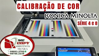 Calibração de cor na konica Minolta. Color calibration at konica Minolta.