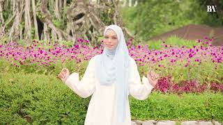 Tutorial Chiffon Shawl Dhiya Lightblue | Simple Dan Cantik!!!