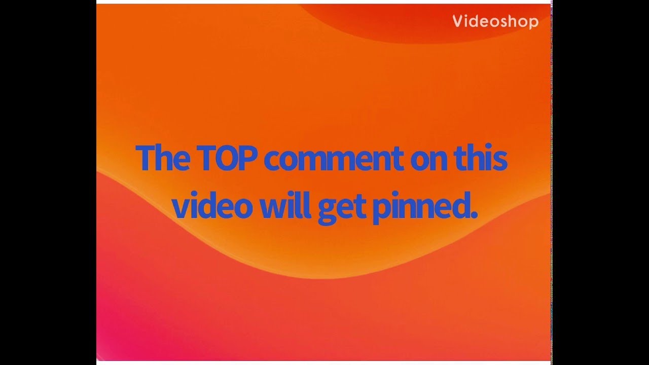 Top Comment gets pinned. (First video of my channel) - YouTube