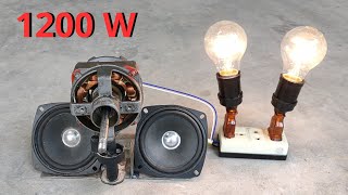 I created a 220v generator from an old speaker