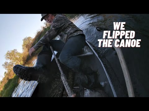 Goose hunting gone wrong! (We flipped the canoe) everything went in
