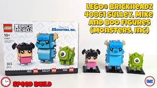 Building the LEGO® Brickheadz 40861 Sulley, Mike and Boo Figures (Disney Pixar - Monsters, Inc)