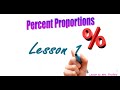 Understanding Percent Proportions