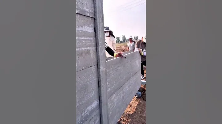 installation of concrete fences #shorts