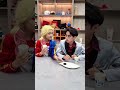 The clown's family has a guest