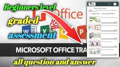 Micro soft beginners level assessment answers nan muthalvan || nanmuthalvan 😱😎