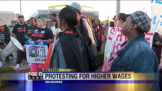 Fast food workers protest