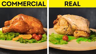 REAL VS COMMERCIAL || Shocking Food Advertising Tricks