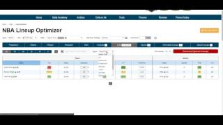 Lock Tab Demo - NBA Lineup Optimizer