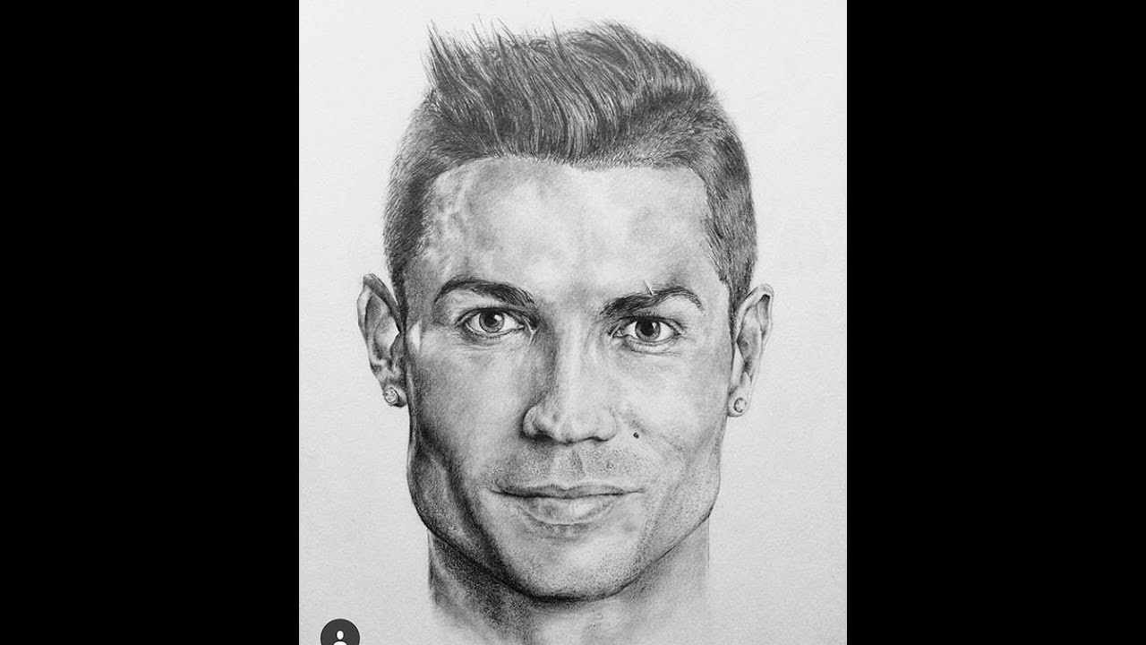 Как нарисовать роналду карандашом легко и красиво поэтапно