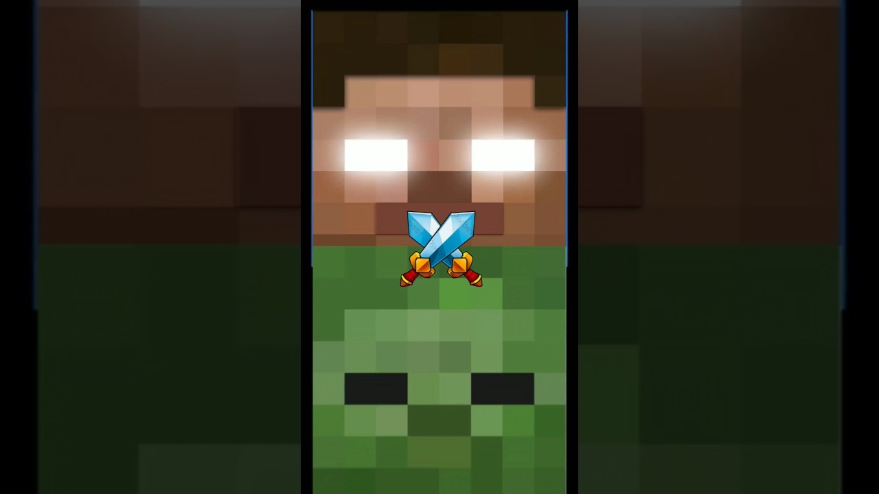 Herobrine☠️Vs Zombie👹 Minecraft Battle shorts || 
