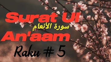 006-Surat Ul An'aam |سورة الأنعام | Surah # 6 | Raku # 5| Tilawat | Quran | With Translation