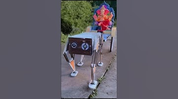 Ganesha On Our Walking Robot #science #experiment #trending #technology #homemade  #shorts