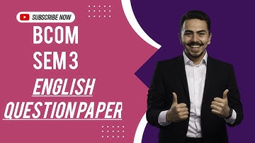 English 3rd Semester Degree B.com NEP Question Paper March/April Month Year2023 Bangalore University