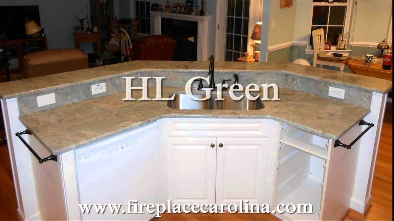White Kitchen Cabinets Green Granite Countertops 