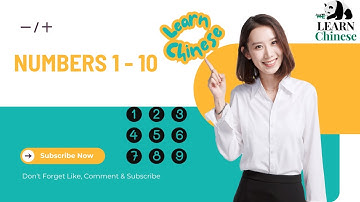 Learn numbers 1-10 (1 to 10)中文数字 in Mandarin Chinese ❤ Learn Chinese with welearn