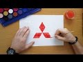 How to draw the Mitsubishi logo - 三菱ロゴの描き方